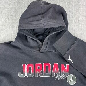 Michael Air Jordan Hoodie Kids XL Black Flight Pullover Sweatshirt Jumpman Logo